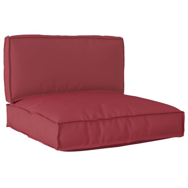 vidaXL Coj&iacute;n de pal&eacute; para asiento / respaldo Rojo vino 120 x 60 x 12 cm