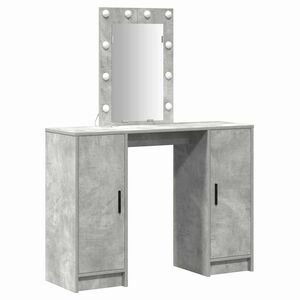 vidaXL Mesa Tocador Gris Claro 102 x 33 x 135 cm Madera de ingenier&iacute;a