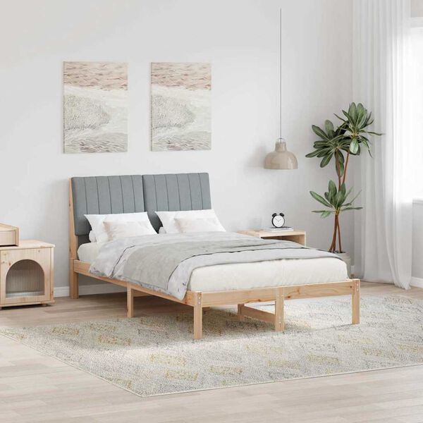 vidaXL Estructura de cama Marr&oacute;n 120 x 190 cm Madera de pino macizo