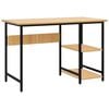 vidaXL Escritorio para ordenador MDF metal negro roble 105x50x72 cm