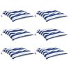 vidaXL Cojines de silla 6 uds tela Oxford rayas azul blanco 50x50x7 cm