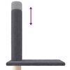vidaXL &Aacute;rbol rascador gatos suelo a techo gris oscuro 250,5-276,5 cm