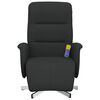 vidaXL Sill&oacute;n reclinable de masaje con reposapi&eacute;s tela negra