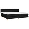 vidaXL Cama box spring con colch&oacute;n tela negro 200x200 cm