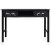 vidaXL Mesa consola de madera negra 110x45x76 cm