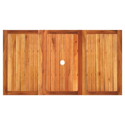 vidaXL Mesa de jardín ratán sintético madera acacia beige 140x80x75 cm