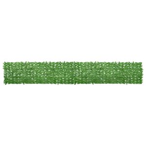 vidaXL Toldo para balc&oacute;n con hojas verde 500x75 cm