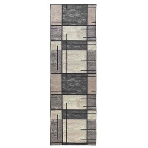 vidaXL Pasillo de alfombra LESAKA Marr&oacute;n 100 x 100 cm