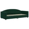 vidaXL Sof&aacute; cama sin colch&oacute;n terciopelo verde oscuro 90x200cm
