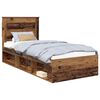 vidaXL Estructura de cama con cabecera Madera vieja 90 x 190 cm