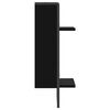 vidaXL Estante de pared con barra negro 30x25x65 cm