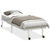 vidaXL Estructura de cama sin colch&oacute;n plegable blanco acero 75x190 cm