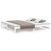 vidaXL Sof&aacute; cama extra&iacute;ble madera maciza de pino blanco 2x(100x200) cm