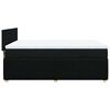 vidaXL Cama box spring con colch&oacute;n tela negro 140x200 cm