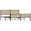 vidaXL Estructura de cama sin colch&oacute;n metal roble Sonoma 160x200 cm
