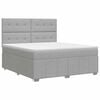 vidaXL Cama box spring con colch&oacute;n Gris Claro 160 x 200 cm Tela