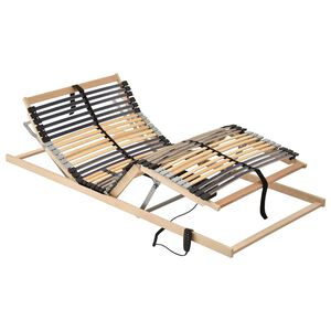vidaXL Somier de lamas Marr&oacute;n 70 x 190 cm Madera de Haya S&oacute;lida