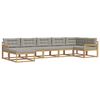 vidaXL Conjunto de sof&aacute;s de exterior 7 uds. Blanco y Gris Claro