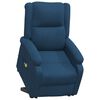 vidaXL Sillón de masaje elevable de tela azul