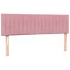 vidaXL Cama box spring con colch&oacute;n y LED terciopelo rosa 160x210 cm