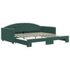 vidaXL Sof&aacute; cama nido terciopelo verde oscuro 100x200 cm