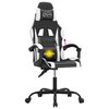 vidaXL Silla gaming giratoria cuero sint&eacute;tico negro y blanco