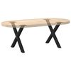 vidaXL Patas para mesa de centro en forma de X (2 unidades), color negro, 50 x (42-43) cm, acero