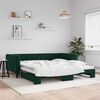 vidaXL Sof&aacute; cama nido terciopelo verde oscuro 100x200 cm