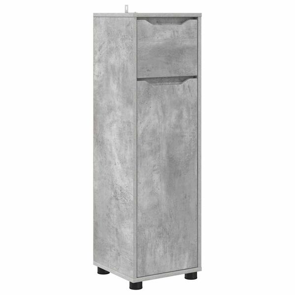 vidaXL Gabinete de Ba&ntilde;o con caj&oacute;n Gris Concreto 30,5 x 30 x 101 cm
