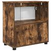 vidaXL Gabinete de Ba&ntilde;o con puerta Roble ahumado 61 x 35 x 64 cm