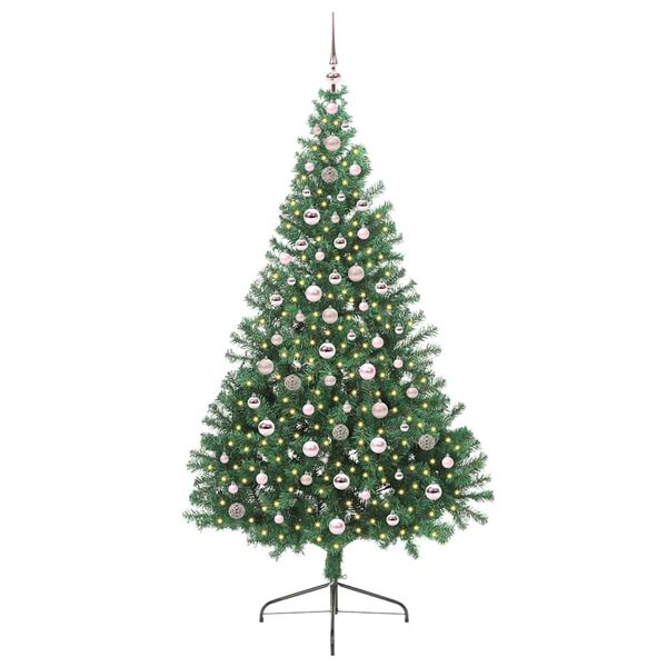 vidaXL &Aacute;rbol de Navidad Artificial Preiluminado Verde 240 cm PVC