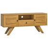 vidaXL Mueble de TV madera maciza de teca 110x30x50 cm