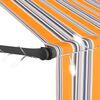 vidaXL Toldo manual retráctil con LED amarillo y azul 150 cm
