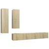 vidaXL Juego de muebles de sal&oacute;n 4 piezas roble Sonoma