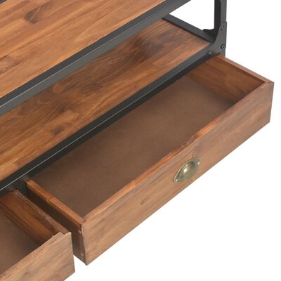 vidaXL Mueble para TV con 2 cajones madera maciza de pino 120x30x40 cm