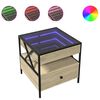vidaXL Mesa de centro con Infinity LED roble Sonoma 50x50x51 cm