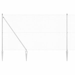 vidaXL Poste de Valla Plateado
