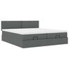 vidaXL Estructura cama otomana colchones tela gris oscuro 180x200cm