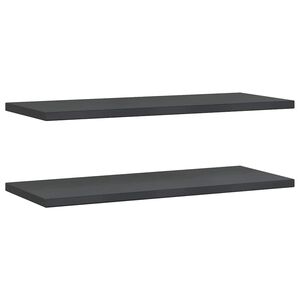 vidaXL Estantes de pared 2 uds acero inoxidable negro 100x40x3 cm