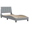 vidaXL Estructura de cama sin colch&oacute;n Hanko tela gris claro 80x200 cm