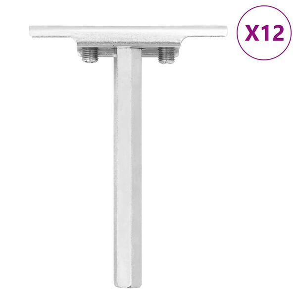 vidaXL Soportes flotantes para estantes 12uds invisibles acero carbono