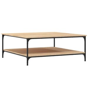 vidaXL Mesa de centro madera de ingenier&iacute;a roble Sonoma 100x100x40 cm