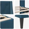 vidaXL Estructura de cama con cabecera Azul 120 x 190 cm Terciopelo