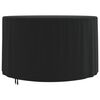 vidaXL Cubierta muebles jard&iacute;n redonda Oxford 420D negro &Oslash; 128x71 cm
