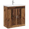 vidaXL Juego de muebles de ba&ntilde;o Madera envejecida 81 x 40 x 84,5 cm