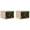 vidaXL Mesita de noche de pared ELBURG 2 uds. Roble Sonoma