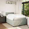vidaXL Cama box spring con colch&oacute;n terciopelo gris claro 120x190 cm