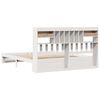 vidaXL Cama con estanter&iacute;a sin colch&oacute;n madera maciza blanca 200x200 cm
