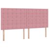 vidaXL Cama con almacenamiento y colch&oacute;n Rosa 200 x 200 cm Terciopelo