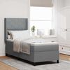vidaXL Cama Box Spring LED con colch&oacute;n Gris Claro 80 x 200 cm tela
